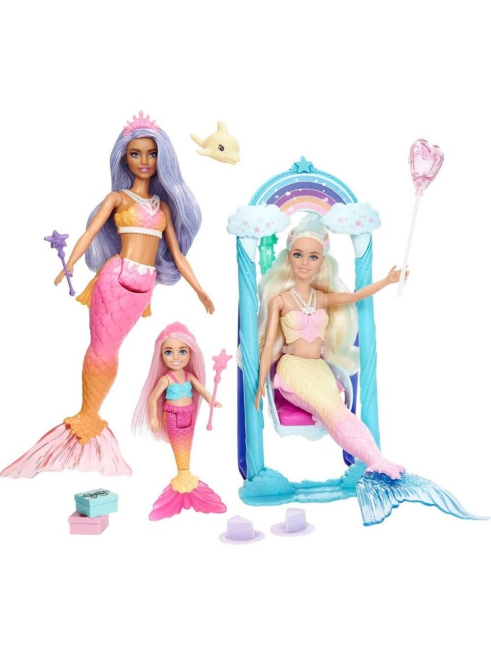 Mermaid Play Set with 3 Dolls & Dreamtopia Accessories - Fun Underwater